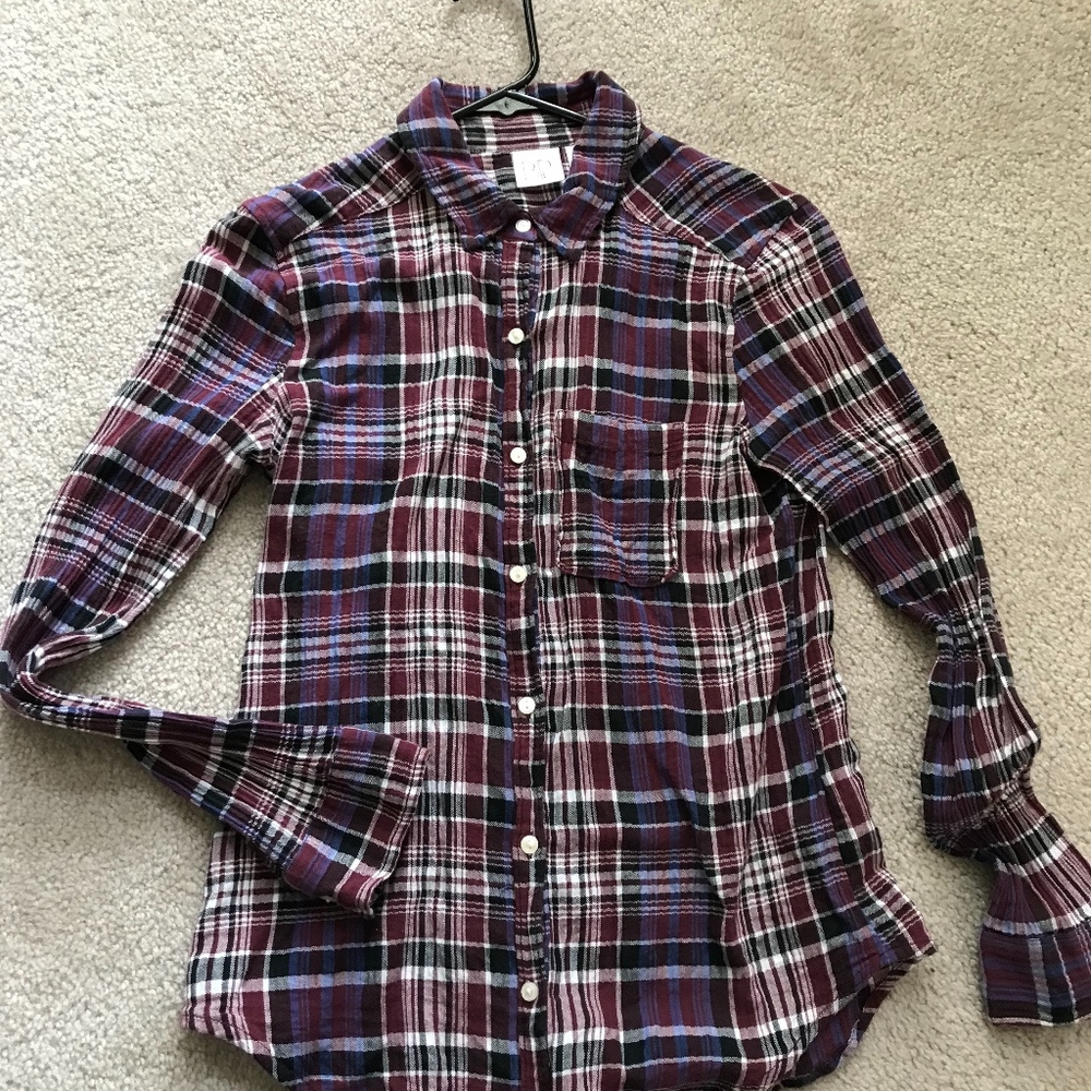 Nordstrom Brass Plum Flannel Shirt